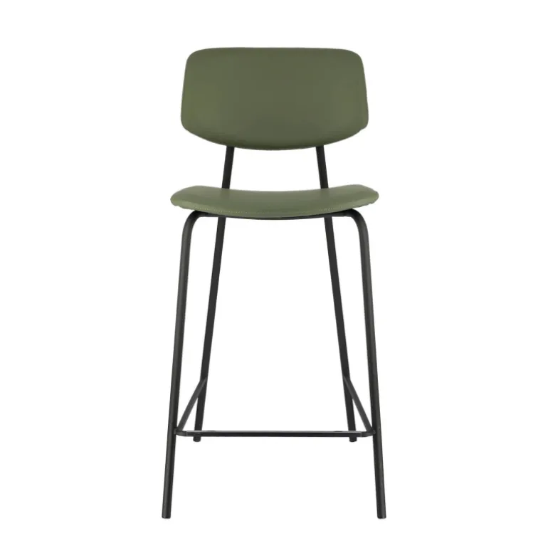 Lago Tabouret snack vintage rembourré en simili fabriqué en Belgique