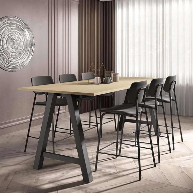 Lago Tabouret snack vintage rembourré en simili fabriqué en Belgique