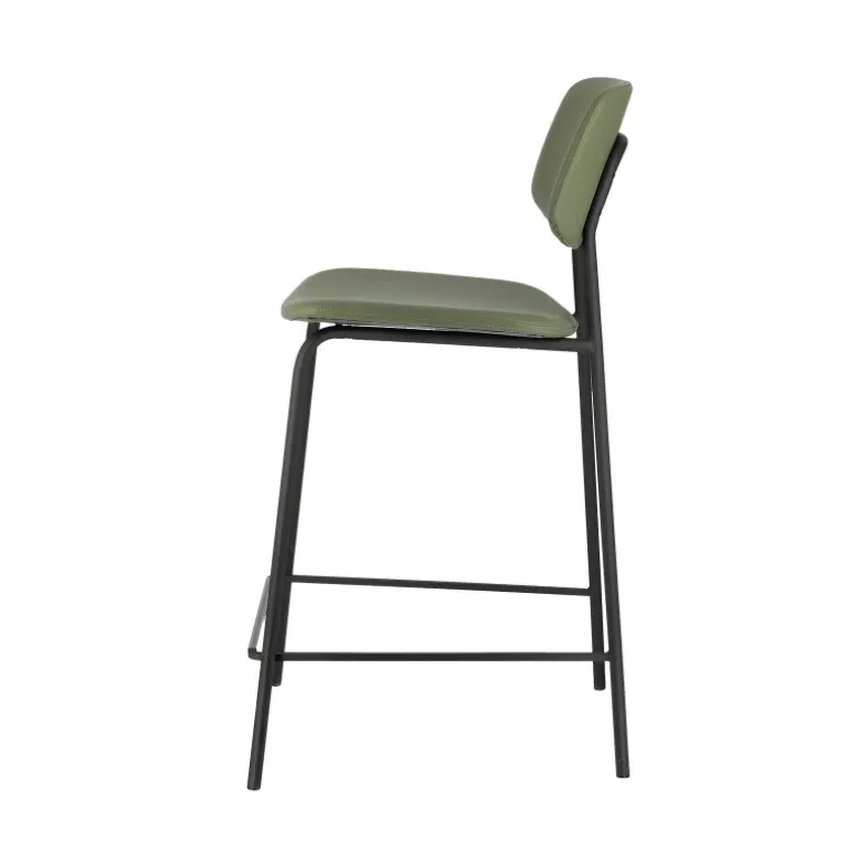 Lago Tabouret snack vintage rembourré en simili fabriqué en Belgique