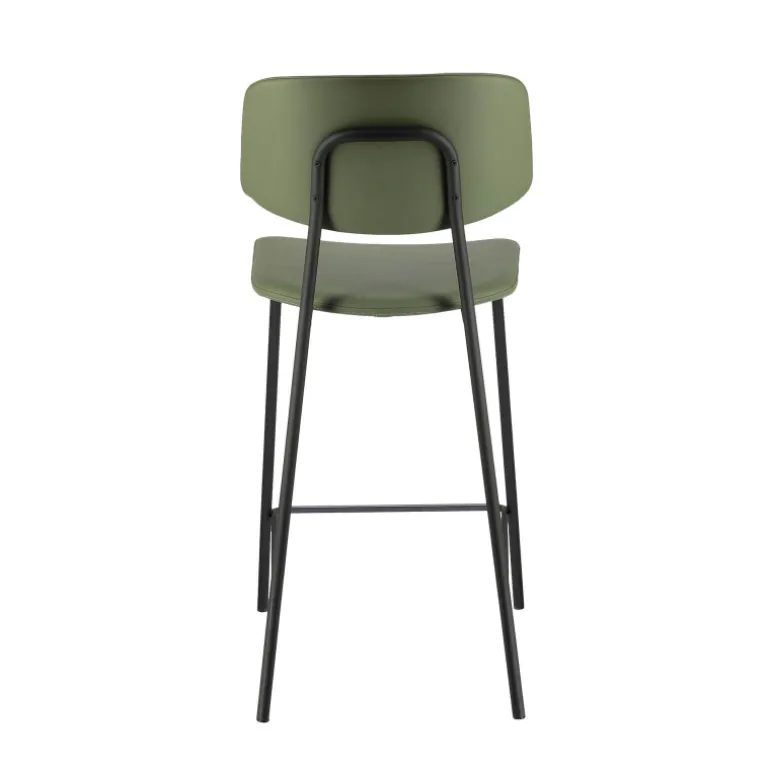 Lago Tabouret snack vintage rembourré en simili fabriqué en Belgique