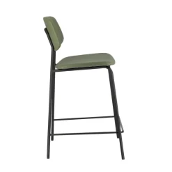 Lago Tabouret snack vintage rembourré en simili fabriqué en Belgique