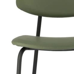 Lago Tabouret snack vintage rembourré en simili fabriqué en Belgique