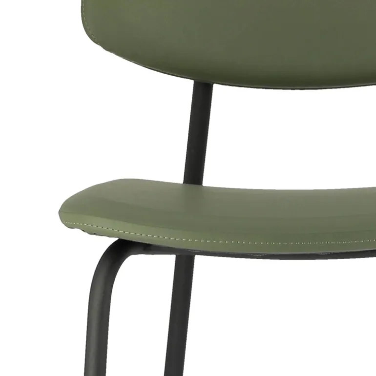 Lago Tabouret snack vintage rembourré en simili fabriqué en Belgique