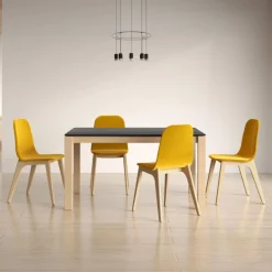 Lakera Table en Dekton avec pieds en bois massif