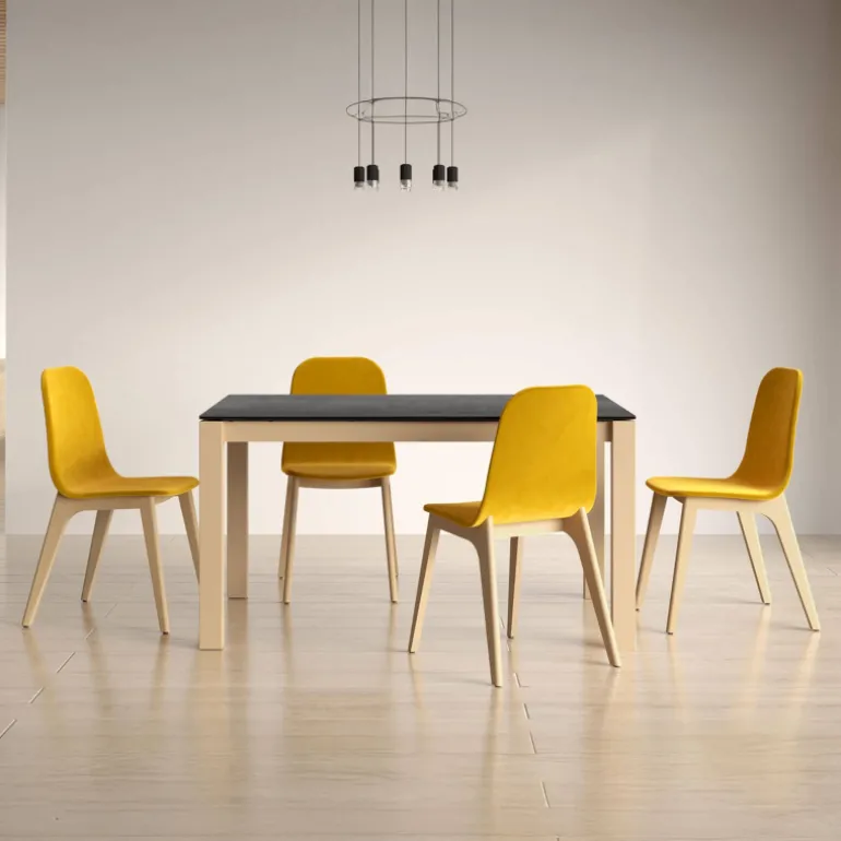 Lakera Table en Dekton avec pieds en bois massif