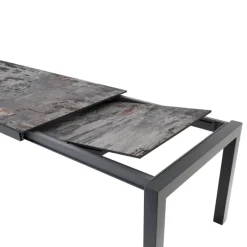 Lakera Table en Dekton rectangulaire extensible avec pieds en métal