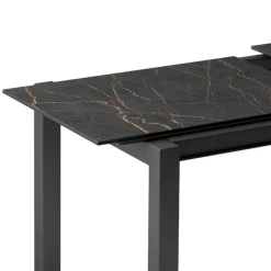 Lakera Table snack en Dekton rectangulaire extensible avec pieds en métal