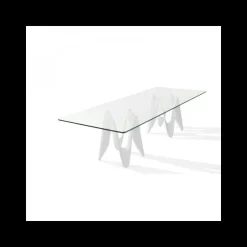 Lambda Sovet® Table de salle à manger design en verre 320 x 120 cm