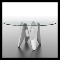 Lambda Sovet® Table ronde design en verre