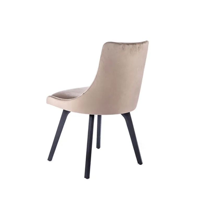 Lars Chaise cocooning en tissu et pieds en bois