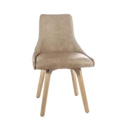 Lars line Chaise matelassée avec pieds en bois massif