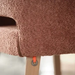 Lena Mobitec ® Tabouret snack en tissu avec accoudoirs et pieds en bois