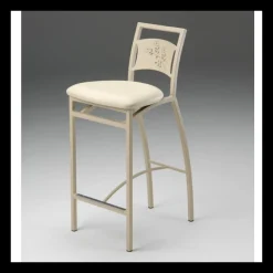 Liane Carrier® Tabouret snack en synthétique et métal dossier motif style industriel