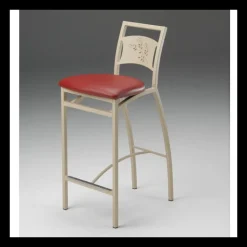 Liane Carrier® Tabouret snack en synthétique et métal dossier motif style industriel