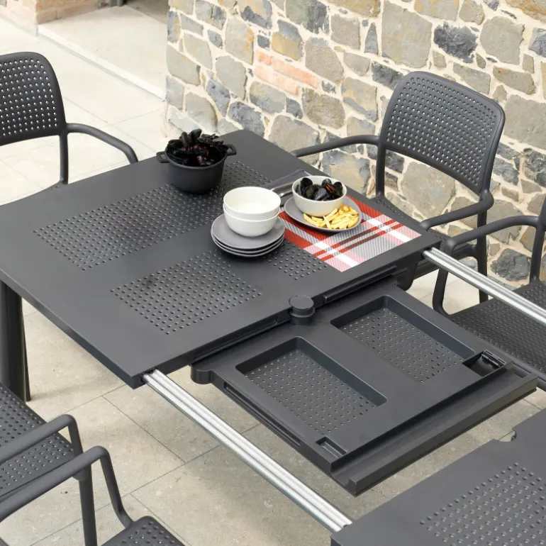 Libeccio Table de jardin extensible en polypropylène et aluminium