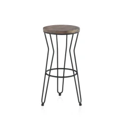 Lisboa Tabouret haut sans dossier design industriel