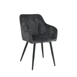 LisonFauteuil cosy en tissu avec pieds en métal