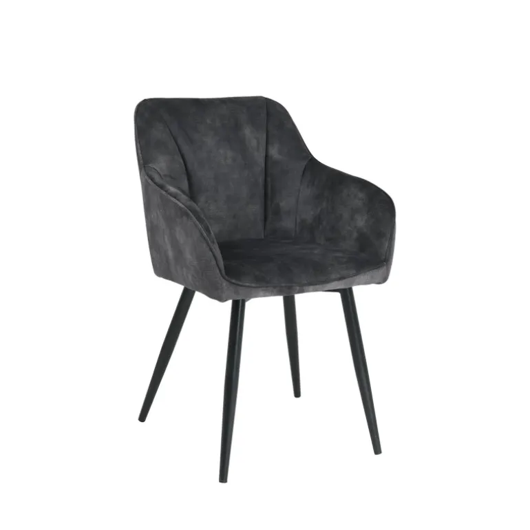 LisonFauteuil cosy en tissu avec pieds en métal