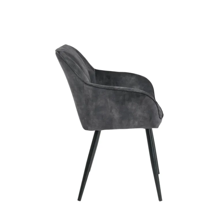 LisonFauteuil cosy en tissu avec pieds en métal