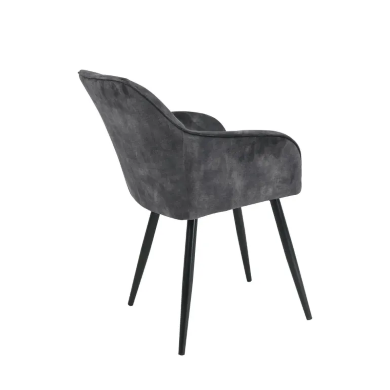 LisonFauteuil cosy en tissu avec pieds en métal