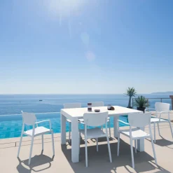 Loft Chaise de jardin micro perforée avec accoudoirs