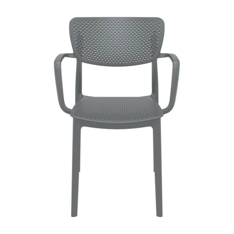 Loft Chaise moderne avec accoudoirs en polypropylène micro perforé