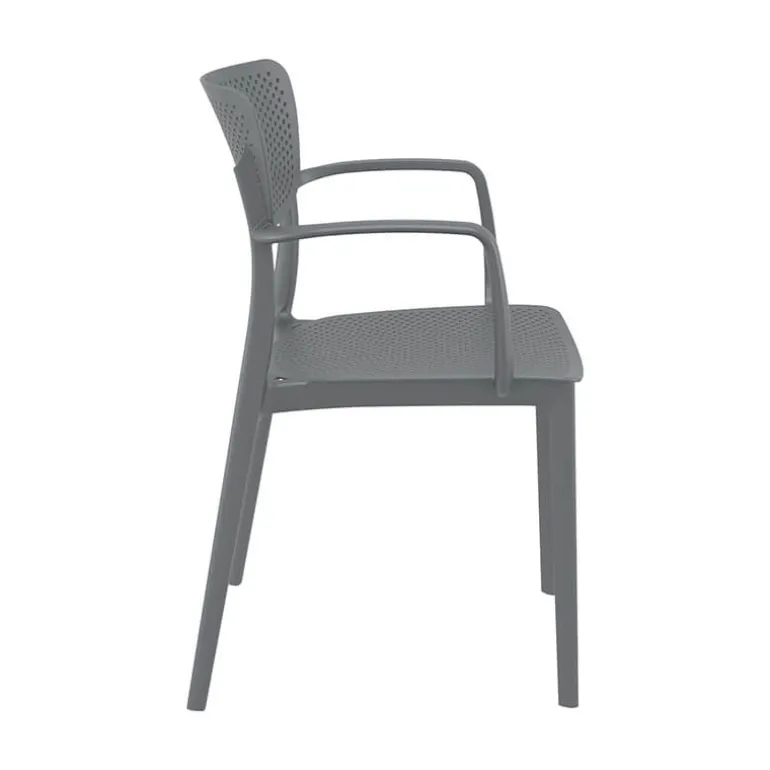 Loft Chaise moderne avec accoudoirs en polypropylène micro perforé