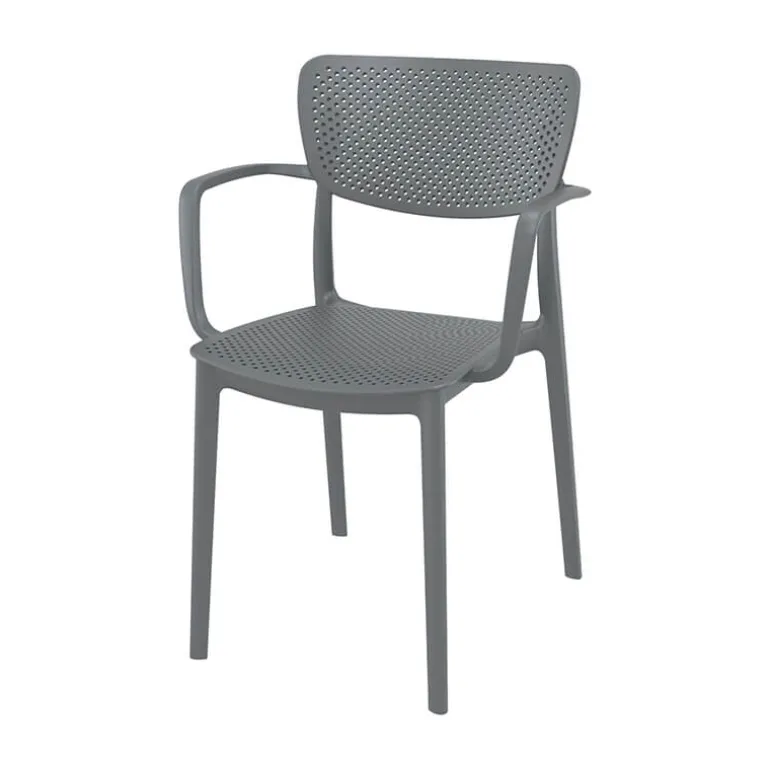 Loft Chaise moderne avec accoudoirs en polypropylène micro perforé