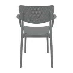 Loft Chaise moderne avec accoudoirs en polypropylène micro perforé