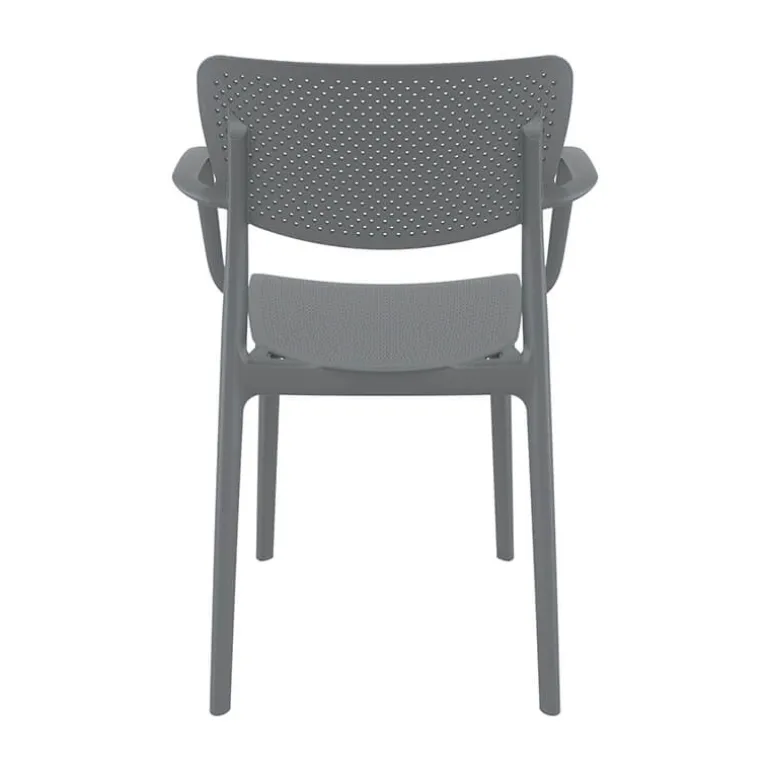 Loft Chaise moderne avec accoudoirs en polypropylène micro perforé