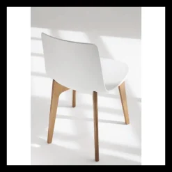 Lottus Enea® Chaise design en polypropylène et pieds bois