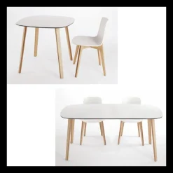 Lottus Enea® Chaise design en polypropylène et pieds bois