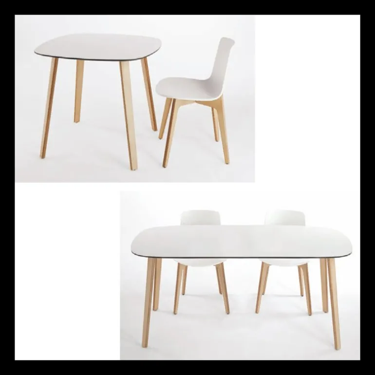 Lottus Enea® Chaise design en polypropylène et pieds bois