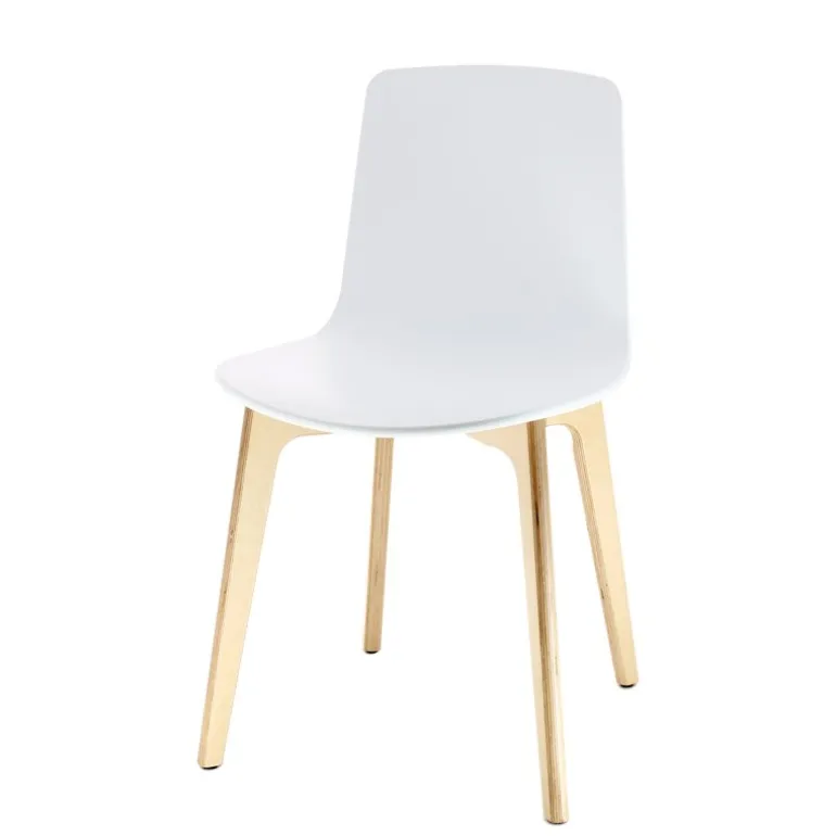 Lottus Enea® Chaise design en polypropylène et pieds bois