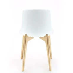 Lottus Enea® Chaise design en polypropylène et pieds bois