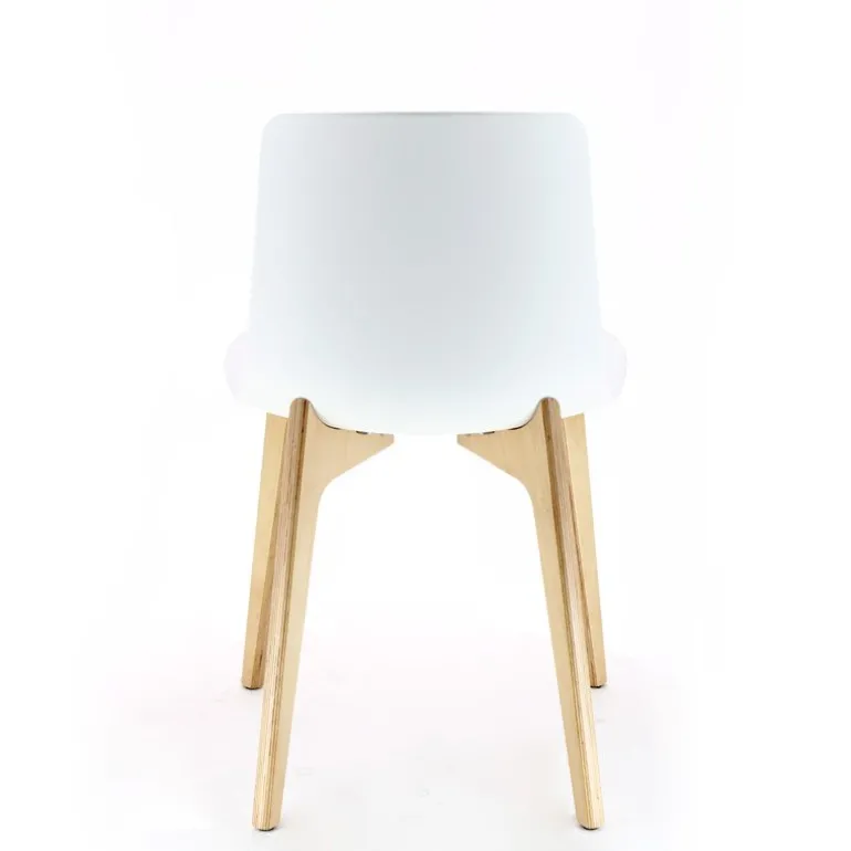 Lottus Enea® Chaise design en polypropylène et pieds bois