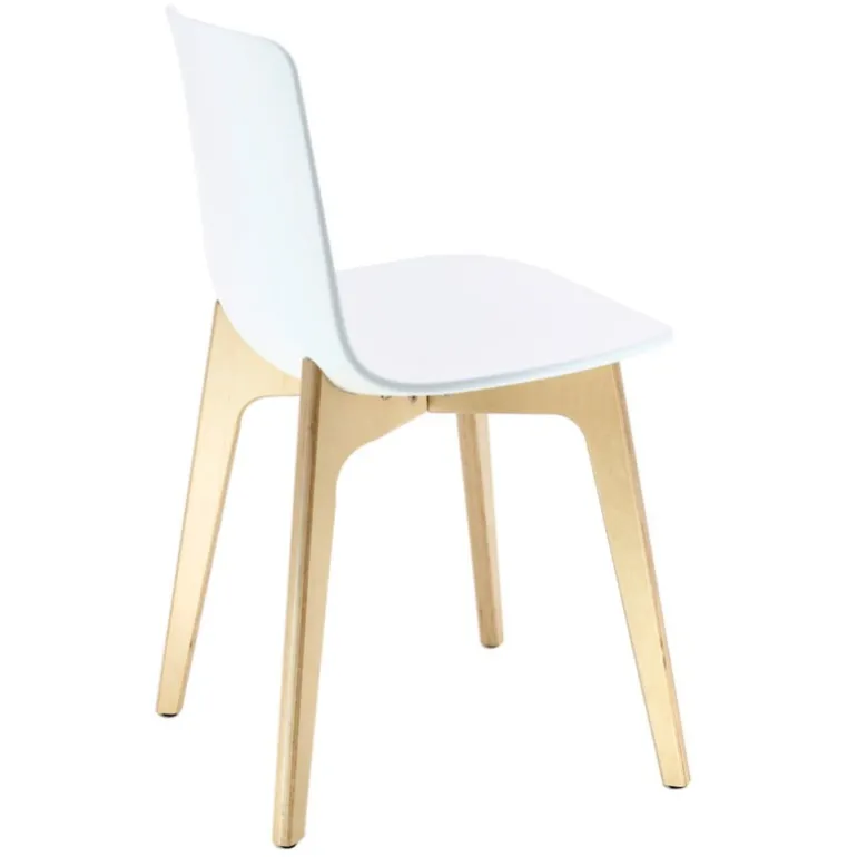 Lottus Enea® Chaise design en polypropylène et pieds bois