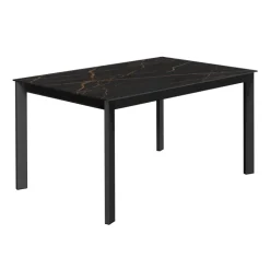 Lotus Table contemporaine en Dekton avec pieds en métal