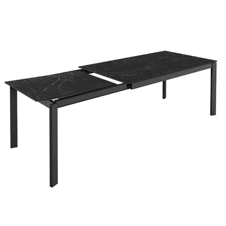 Lotus Table extensible en Dekton avec pieds en métal