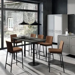 Lucca Table snack de cuisine demi