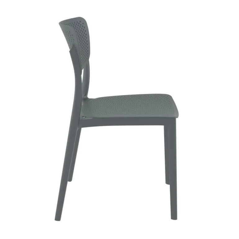Lucy Chaise de jardin en polypropylène micro perforé