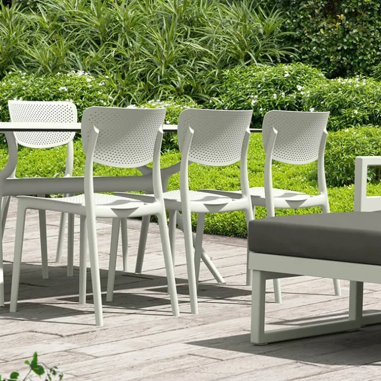 Lucy Chaise de jardin en polypropylène micro perforé