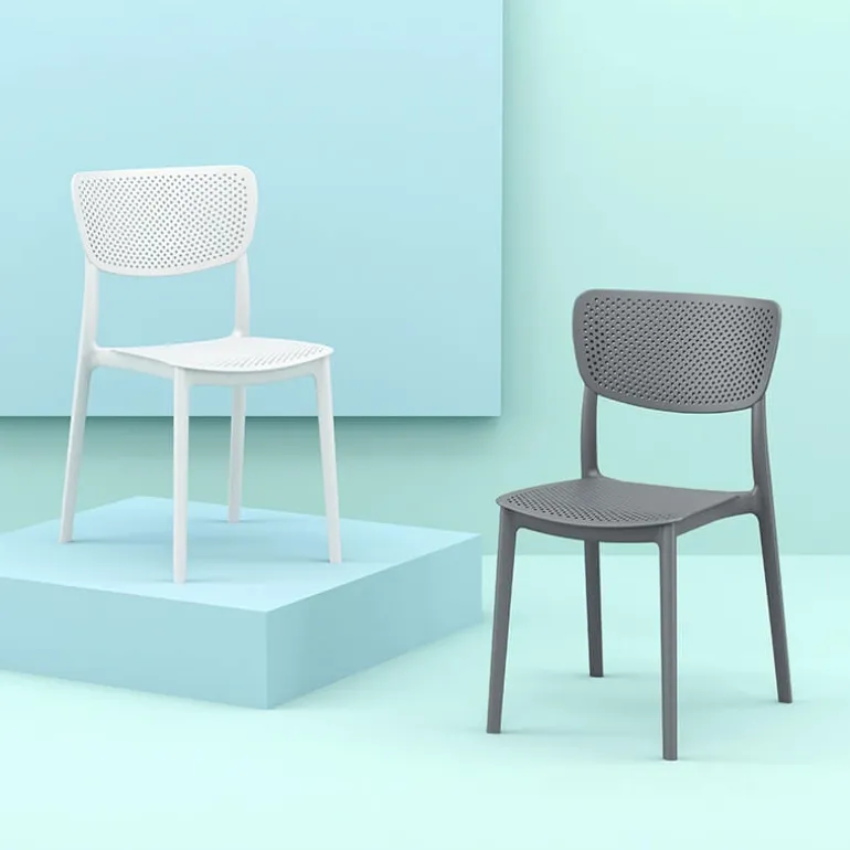 Lucy Chaise moderne en polypropylène micro perforé