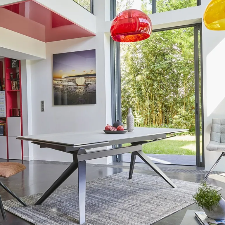 Luna Table extensible de salle à manger design en céramique