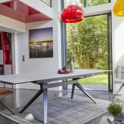 Luna Table extensible de salle à manger design en céramique