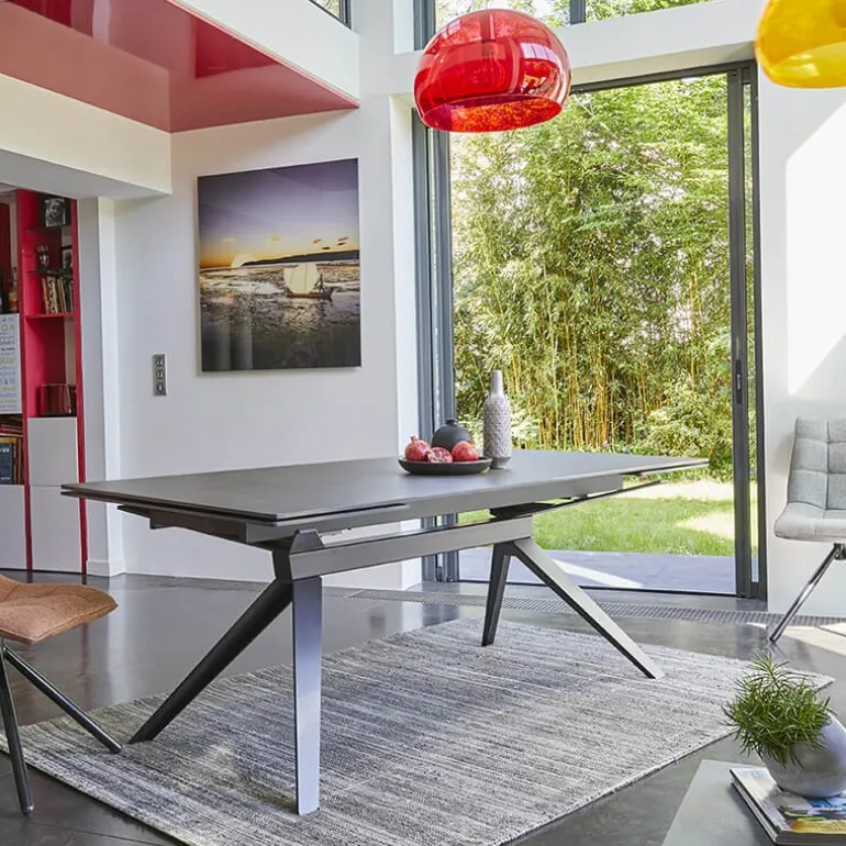 Luna Table extensible de salle à manger design en céramique