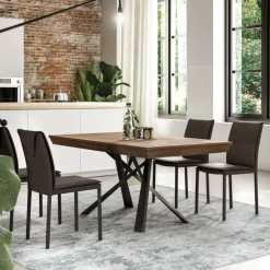 Lungo largo Table design italienne extensible avec pied mikado