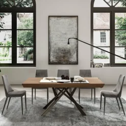 Lungo largo Table design italienne extensible avec pied mikado