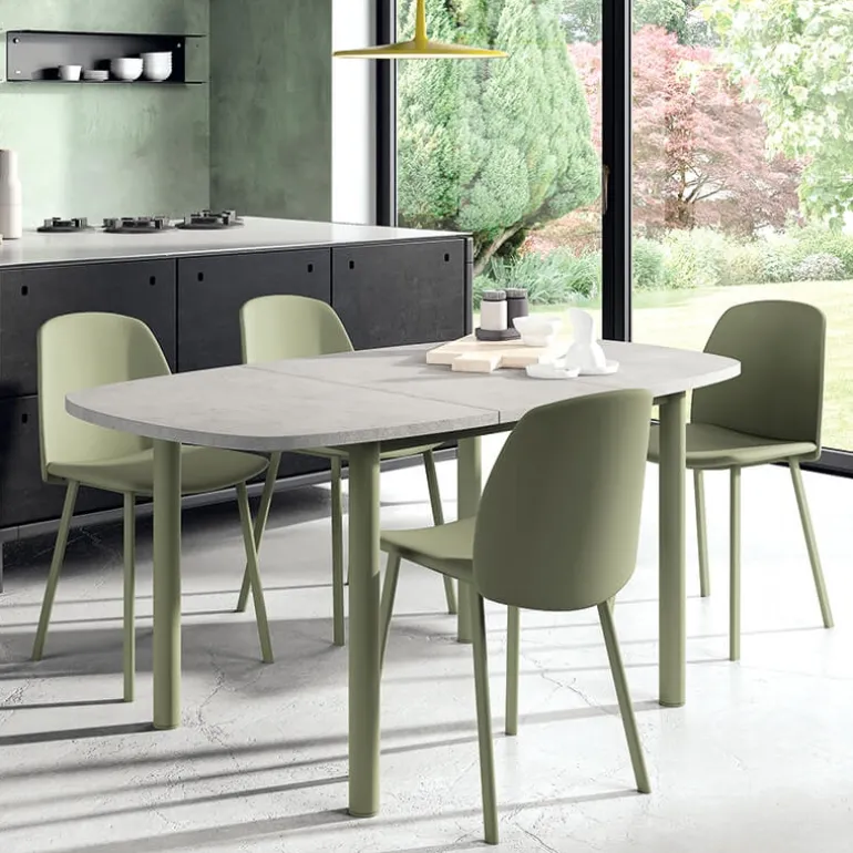 Lustra Table de cuisine en stratifié avec allonge