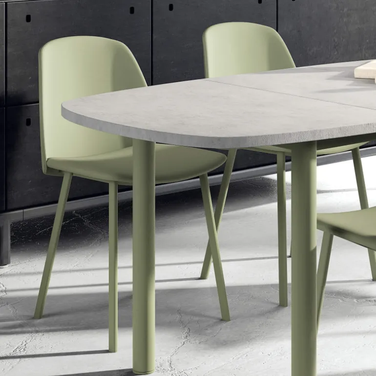 Lustra Table de cuisine en stratifié avec allonge